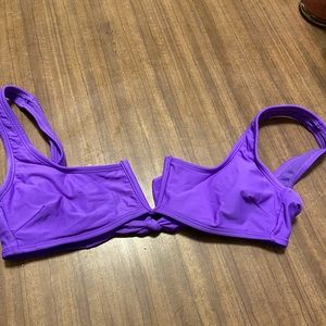 Vibrant purple bikini top